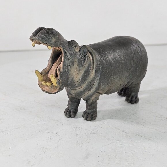 Schleich Hippopotamus Male #14132 Animal Figure Mouth Open Zoo Critter - Picture 2 of 8
